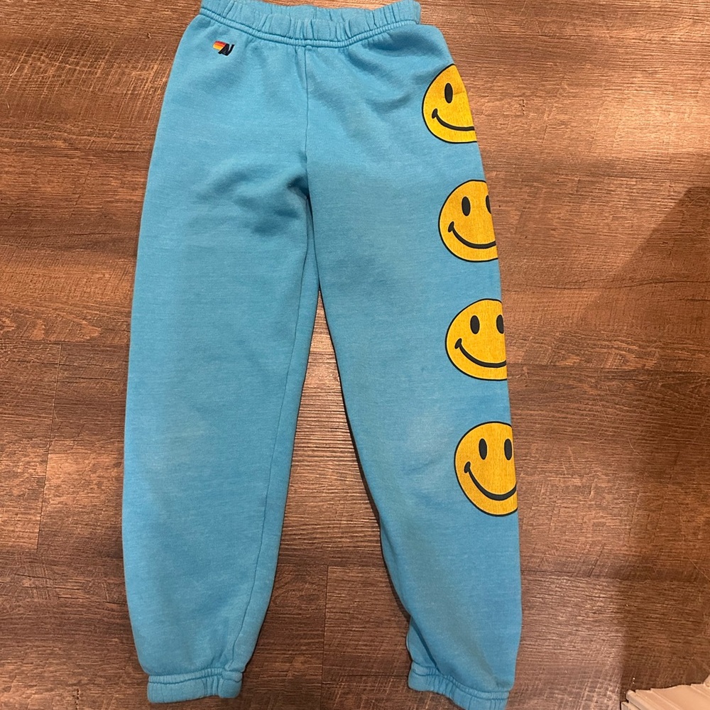 Aviator Nation Kids smiley 2 sweatpants size 10